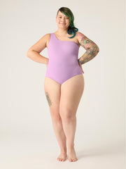 One Shoulder One-Piece Swim - Lavender