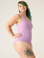 One Shoulder One-Piece Swim - Lavender