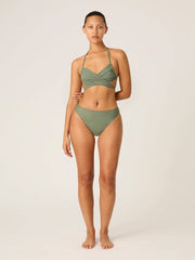 Hi-Leg Cheeky Bikini Altı - Oasis Green