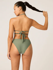 Hi-Leg Cheeky Bikini Altı - Oasis Green